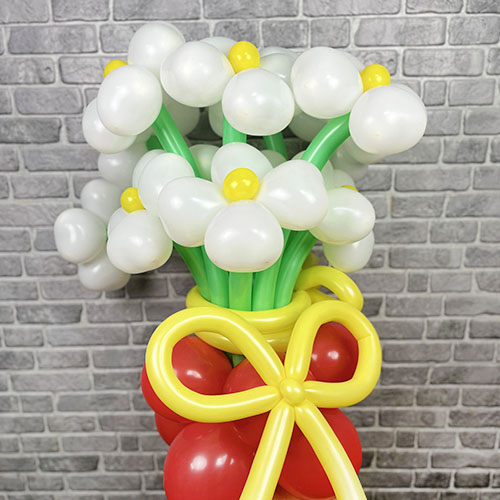 Воздушные шары цветы "Ромашки на подставке"