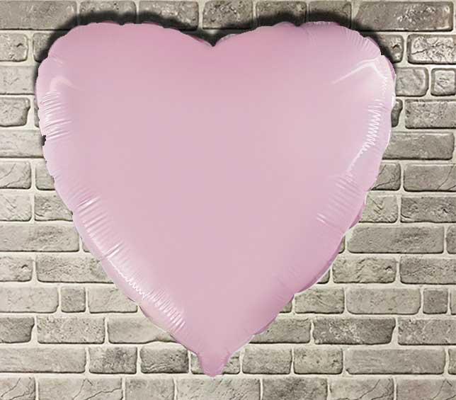 Фольгированные шары сердце большое "Розовое" (PINK)