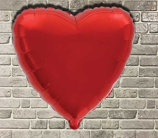 Фольгированные шары сердце малое "Красное" (RED)