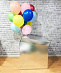 Коробка сюрприз с воздушными шарами № 35 Серебряная