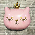 Фольгированный шар фигура "Котенок Принцесса" розовый