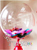 Гелиевые шары на день рождения "Шар bubble с разноцветными перьями"