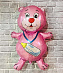 Встреча из роддома с шарами "Медвежонок с бутылочкой" розовый