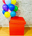 Коробка сюрприз с воздушными шарами № 35 Красная