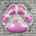 Фольгированные шары фигуры щенячий патруль "Лапка" Розовая