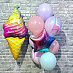 Композиция из шаров на День Рождения "Фонтан с мороженкой"