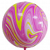 Воздушные шары с гелием "Шар 3D сфера" розовый с желтым агат