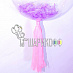 Гелиевые шары на день рождения "Шар bubble с сиреневыми перьями (45см)"