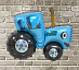 Фольгированный шар фигура "Синий трактор" 106см