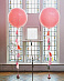 Оформление зала воздушными шарами "Розовый с кисточками"