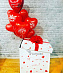 Коробка сюрприз с воздушными шарами на 14 февраля № 23