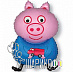 Фольгированный шар фигура Свинка Пеппа "брат Джордж"