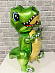 Фольгированный шар "Динозавр №1" зеленый