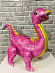 Фольгированный шар "Динозавр Стегозавр" розовый
