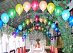 Оформление зала воздушными шарами "Цепочка с гелием"