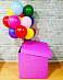 Коробка сюрприз с воздушными шарами № 35 Сиреневая