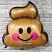 Фольгированный шар фигура "Смайлик Какашка"