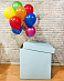 Коробка сюрприз с воздушными шарами № 35 Голубая