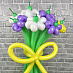 Воздушные шары цветы "Букет весенний"