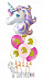 Букет из шаров "Фиолетовый Единорог"