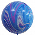 Воздушные шары с гелием "Шар 3D сфера" голубой с сиреневым агат