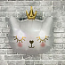 Фольгированный шар фигура "Котенок Принцесса" серебро