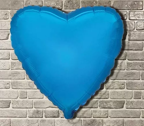 Фольгированные шары сердце малое "Синее" (BLUE)