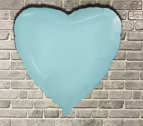 Фольгированные шары сердце малое "Нежно голубое" (LIGHT BLUE)
