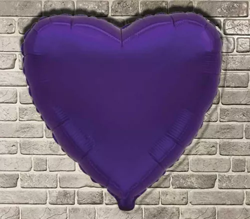 Фольгированные шары сердце малое "Фиолетовое" (VIOLET)