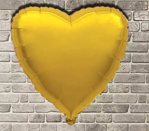 Фольгированные шары сердце большое "Золото" (GOLD)