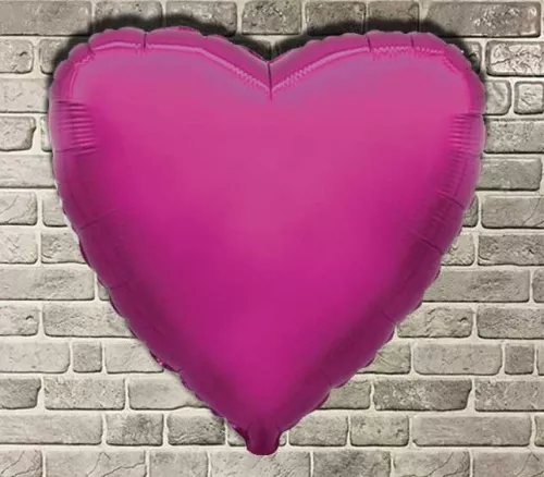 Фольгированные шары сердце малое "Фуксия" (PURPLE)