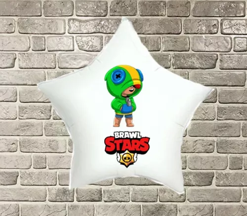 Фольгированные шары с рисунком "Brawl Stars" (Бравл Старс)" Леон