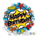 Фольгированные шары c днем рождения "Комиксы"
