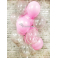 Гелиевые шары фонтан "Розовый с конфетти"