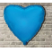 Фольгированные шары сердце малое "Синее" (BLUE)