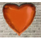 Фольгированные шары сердце малое "Оранжевое" (ORANGE)