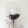 Гелиевые шары на день рождения "Шар bubble с черными перьями (45см)"